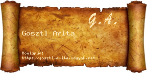 Gosztl Arita névjegykártya